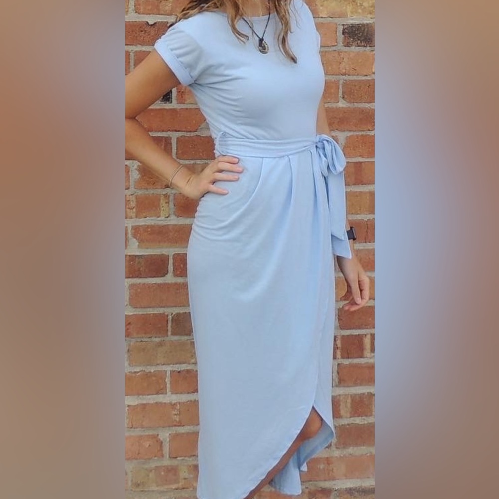 Blue midi dress